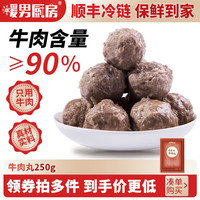 暖男厨房 牛肉含量 ≥90% 正宗潮汕手打牛肉丸/牛筋丸/花枝丸（任选8包*250g）