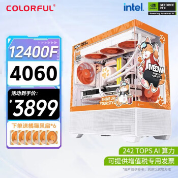 七彩虹 COLORFUL 橘猫RTX4060 Ti 主机 13代i5 13400F