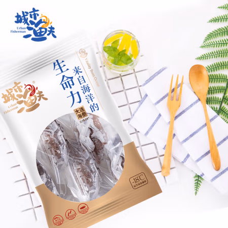 24日0点：獐子岛 袋装冷冻即食海参 城市渔夫北纬39°大连辽刺参 开袋缓化即食 即食海参 1000g 2袋24-32头
