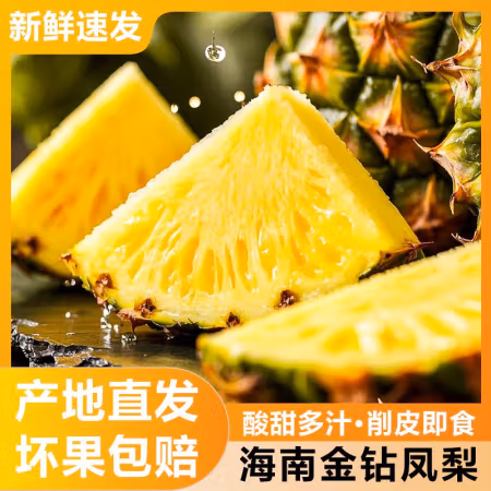 虔园 海南金钻凤梨 2斤试吃（单果400-650g）