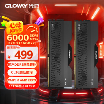 光威 32GB套装 DDR5 6000 台式机内存条 国产DDR5颗粒 龙武-弈系列