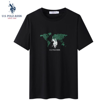 U.S. POLO ASSN. 美国马球协会 断码清仓！ 棉质休闲圆领短t