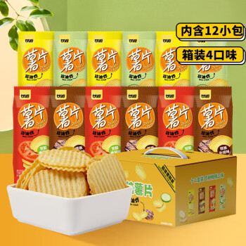 甘源 非油炸烘焙薯片 408g 12小包