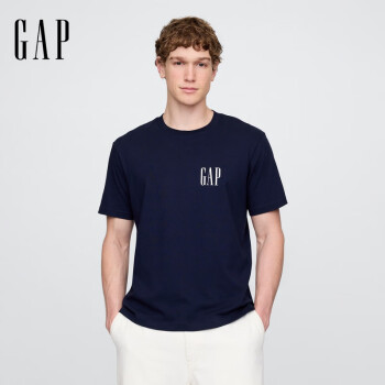 Gap 男女装印花logo纯棉圆领宽松短袖T恤 五色可选